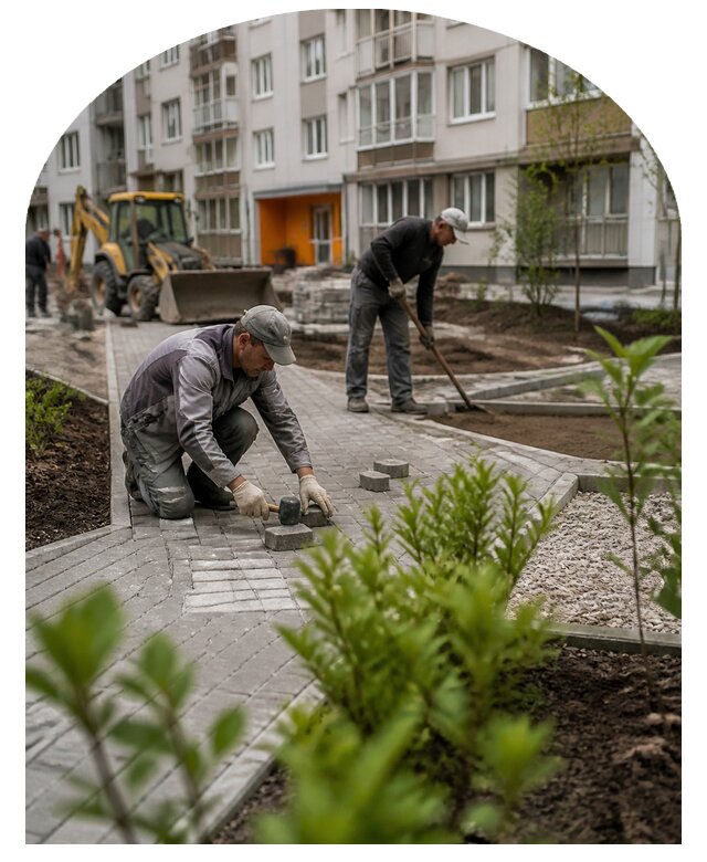 Благоустройство двора многоквартирного дома в Магнитогорске